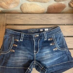 Miss Me Blue Jean Shorts